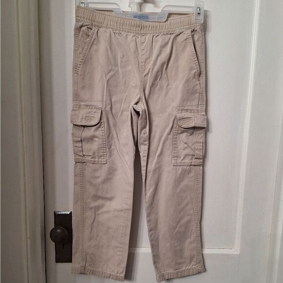 HUSKY Boys size 8 khaki Children's Place stretch waist khaki cargo pants - Picture 2 of 7